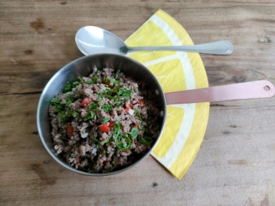 Carne mo�da com piment�o