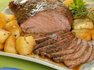 Picanha assada no forno com batata
